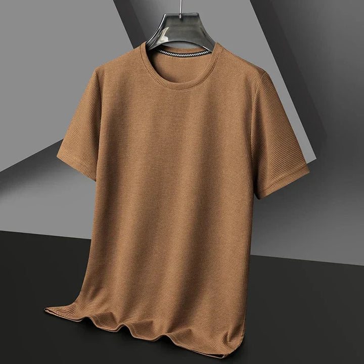 Herr Klassisk T-Shirt - Tidlös Stil - Brun