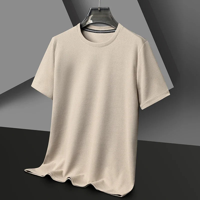 Herr Klassisk T-Shirt - Tidlös Stil - Khaki