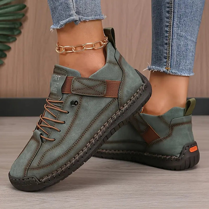 Dam Comfort Support Sneakers - Lätt och stödjande - Lätt och andningsbar - Grön