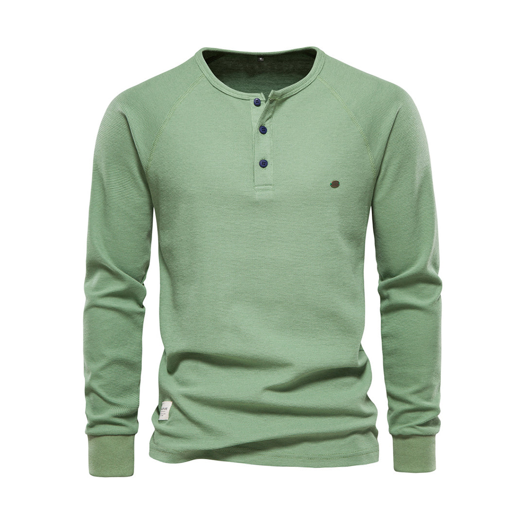 Herr Långärmad Skjorta - Casual Elegans - Grön