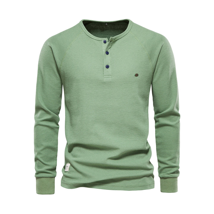 Herr Långärmad Skjorta - Casual Elegans - Grön