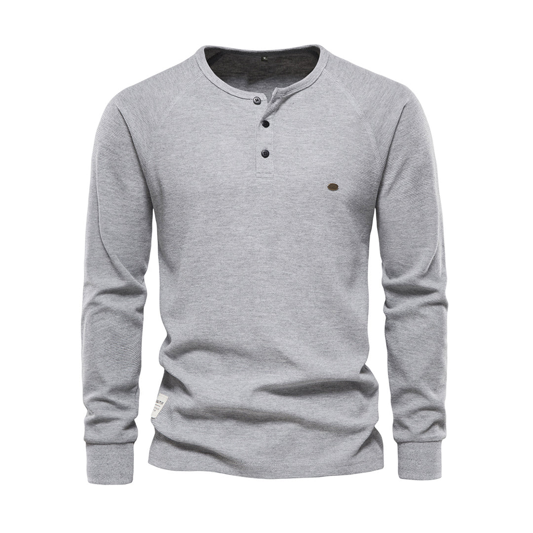 Herr Långärmad Skjorta - Casual Elegans - Grå