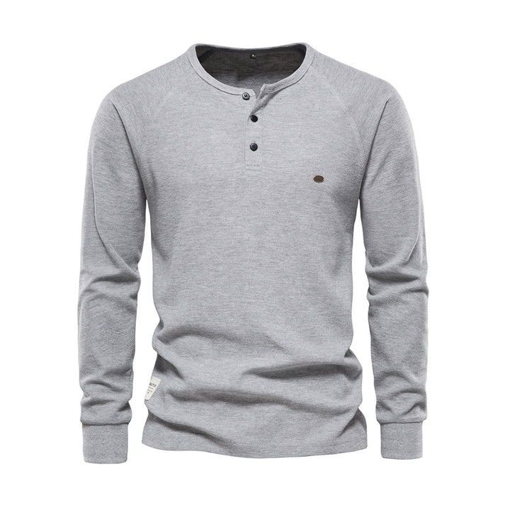 Herr Långärmad Skjorta - Casual Elegans - Grå