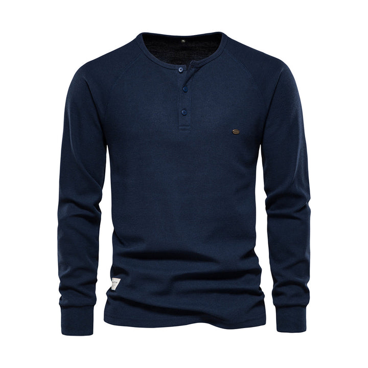 Herr Långärmad Skjorta - Casual Elegans - Marinblå