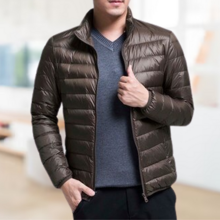 Herr Lätt Dunjacka - Modern Värme och Stil - Brun