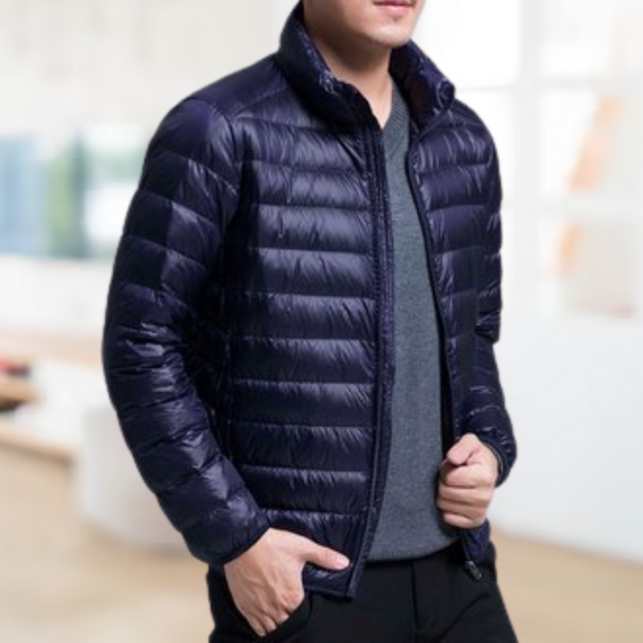 Herr Lätt Dunjacka - Modern Värme och Stil - Marinblå