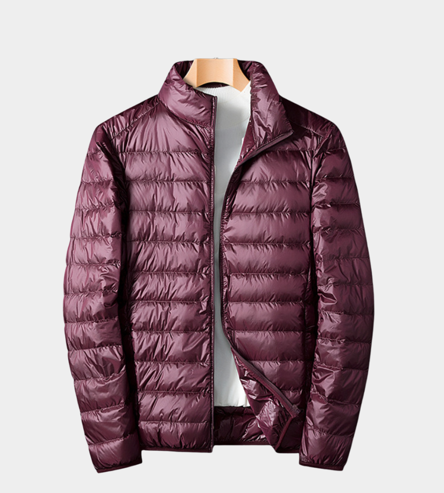 Herr Lätt Sommerjacka - Elegant och Vind- och Vattentät - Burgundy