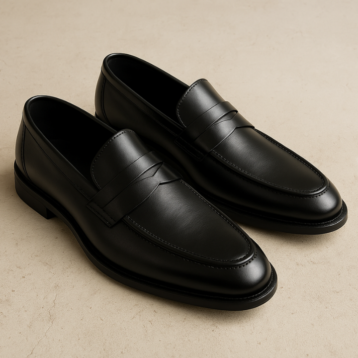 Herr Loafers Instapmodell - Elegant Klassisk - Svart