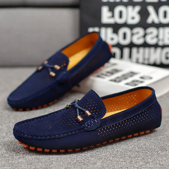 Herr Loafers med perforerad detalj - Slip-on design