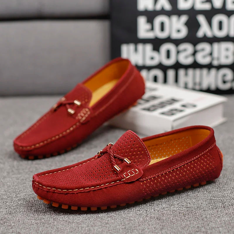 Herr Loafers med perforerad detalj - Slip-on design