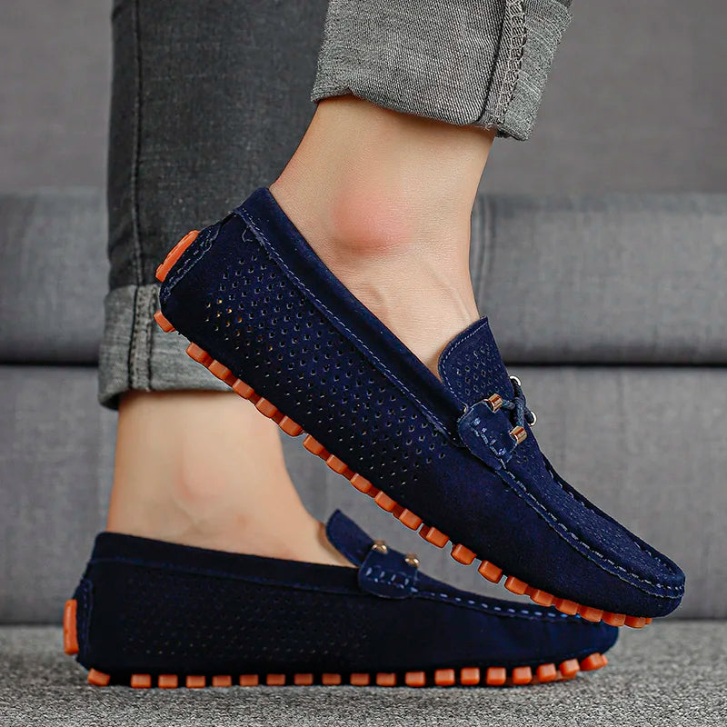 Herr Loafers med perforerad detalj - Slip-on design
