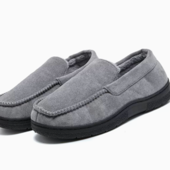 Herr Loafers Rutigt Design &amp; Antislip Sula - Varm - Grå