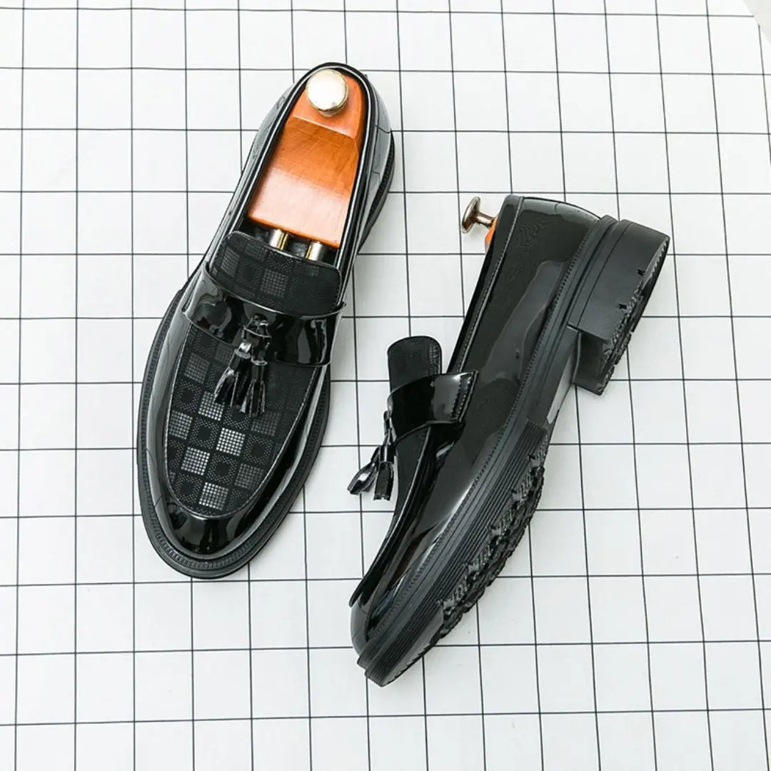 Herr Loafers Slip-on Med Detaljer - Elegant Klassiker - Svart