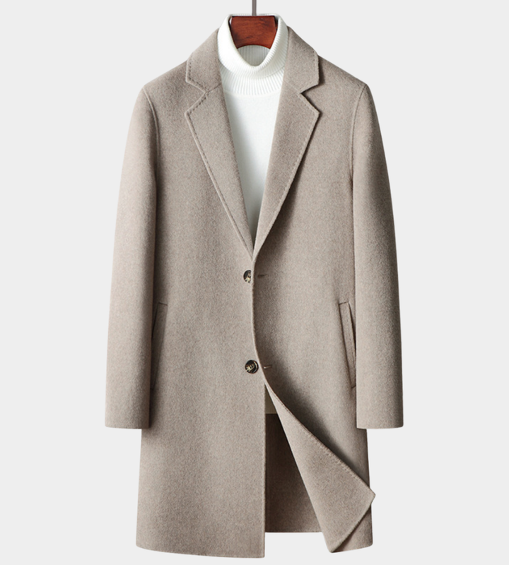 Herr Minimalistisk Kappa - Elegant Lagerlook - Ljus Kamel