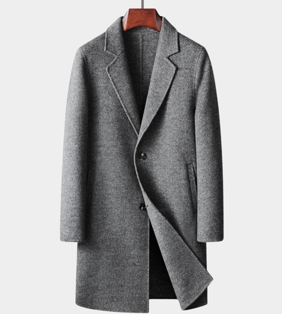 Herr Minimalistisk Kappa - Elegant Lagerlook - Mörkgrå