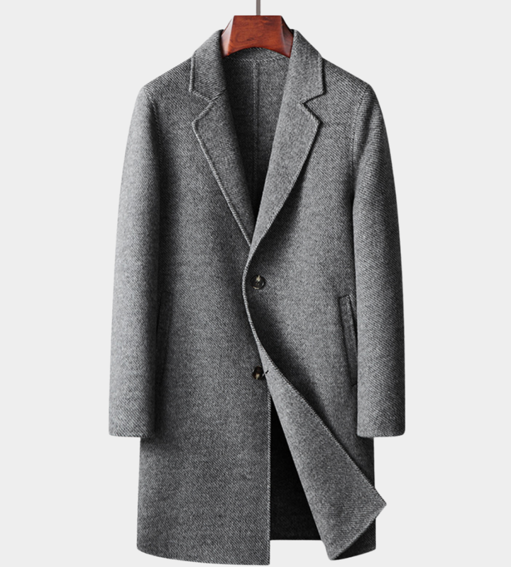 Herr Minimalistisk Kappa - Elegant Lagerlook - Mörkgrå
