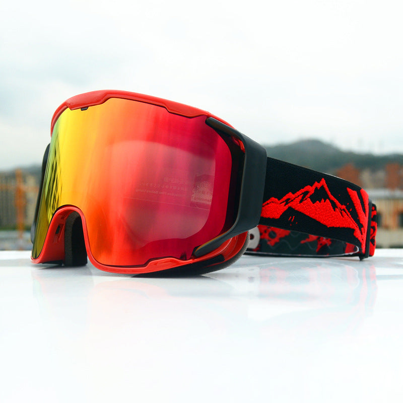 Herr Motorsport- &amp; Skibril Polariserad UV400 - Lättvägt Design - Röd