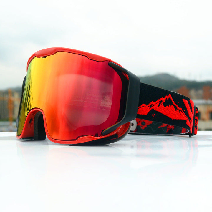 Herr Motorsport- &amp; Skibril Polariserad UV400 - Lättvägt Design - Röd