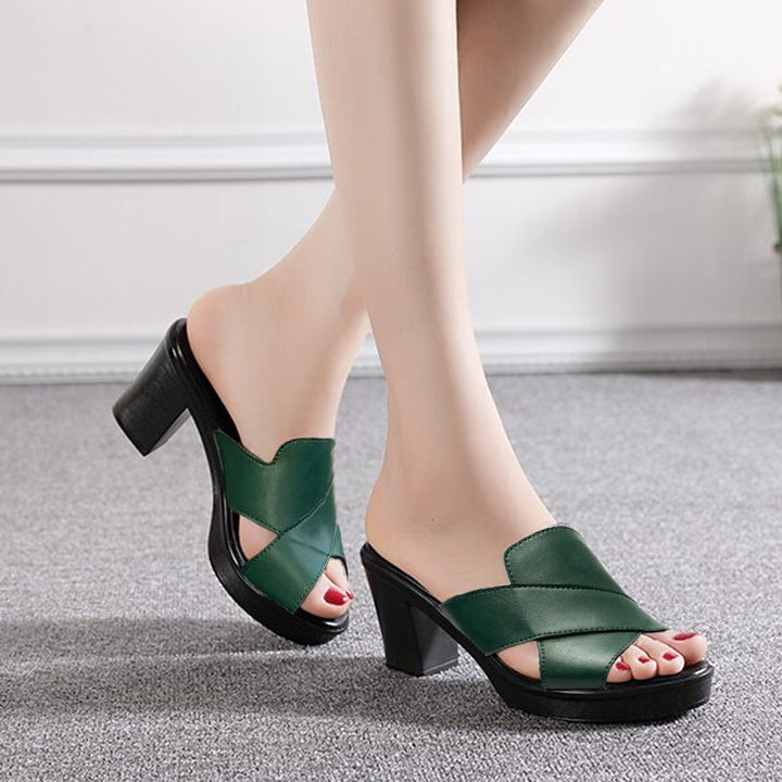 Dam Ortopediska Sandaler - Elegant Komfort - Elegant Komfort - Grön
