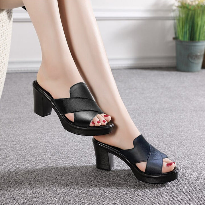 Dam Ortopediska Sandaler - Elegant Komfort - Elegant Komfort - Svart