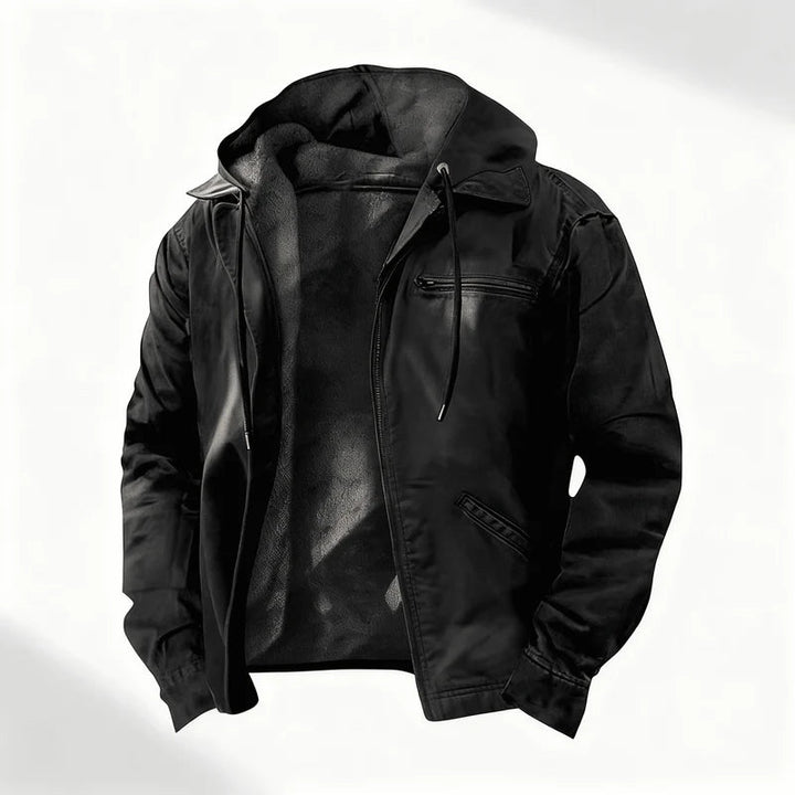 Herr Oversized Jacka Med Huva - Vintermodell - Svart