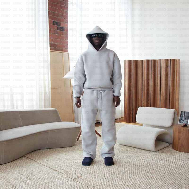 Herr Oversized Set Långärmad - Vinterkomfort - Grå