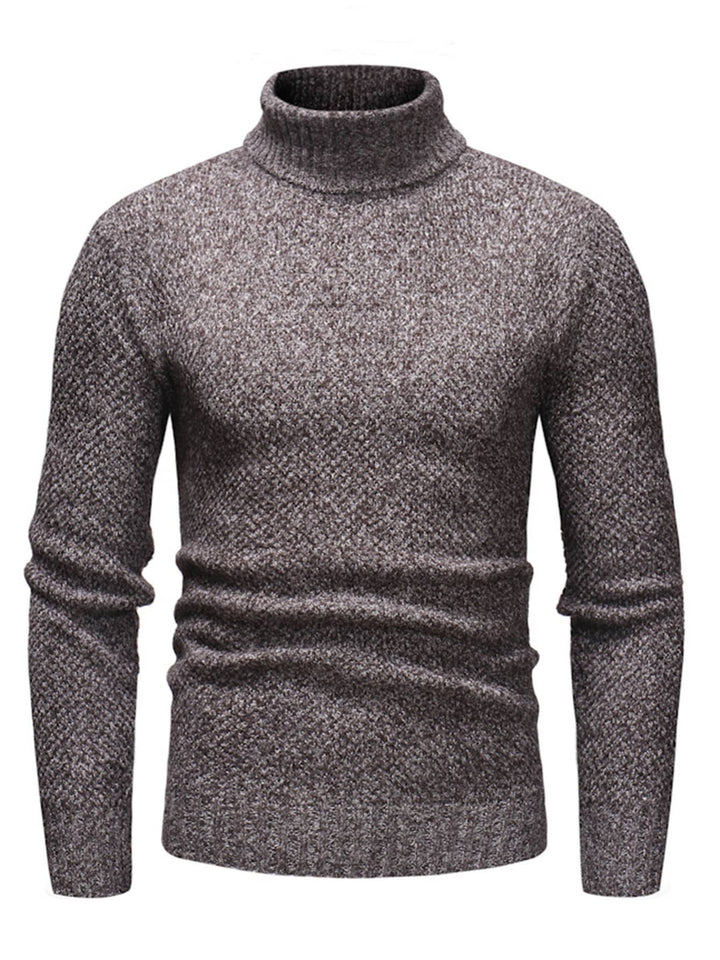 Herr Polokrage Stickad Tröja - Slim Fit