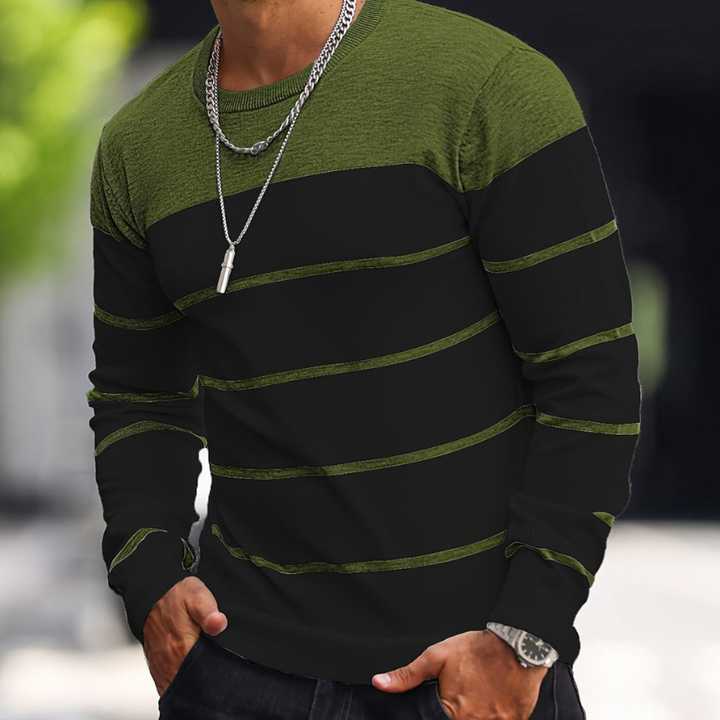 Herr Randig Tröja - Regular Fit Casual