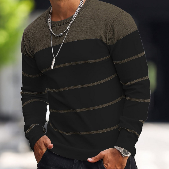 Herr Randig Tröja - Regular Fit Casual