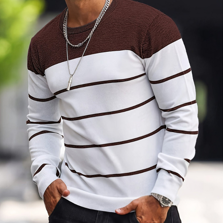 Herr Randig Tröja - Regular Fit Casual