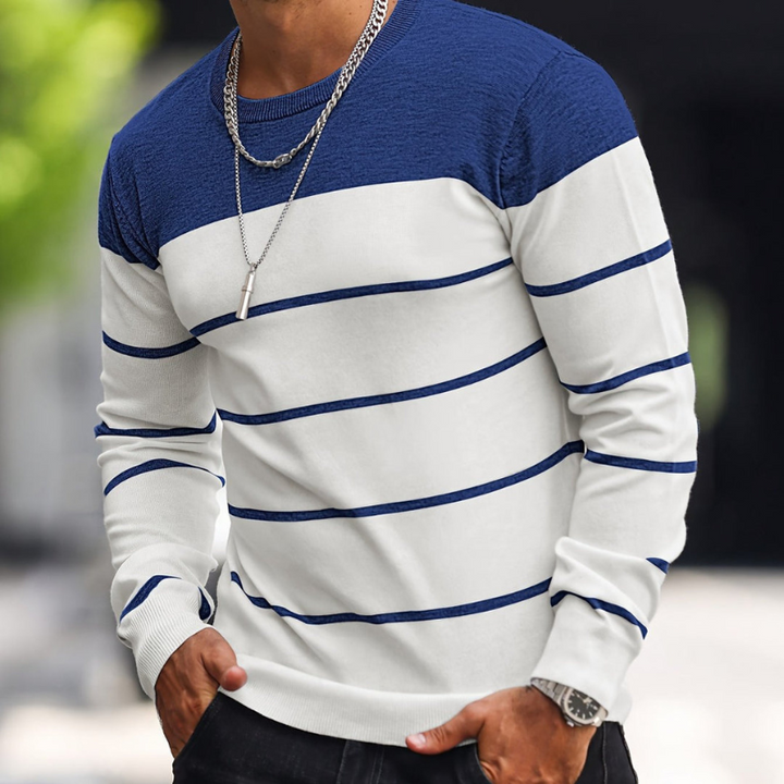 Herr Randig Tröja - Regular Fit Casual