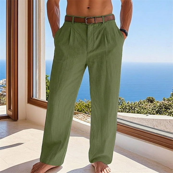 Herr Relaxad Sommarpants in armégrön, Klassisk Stil