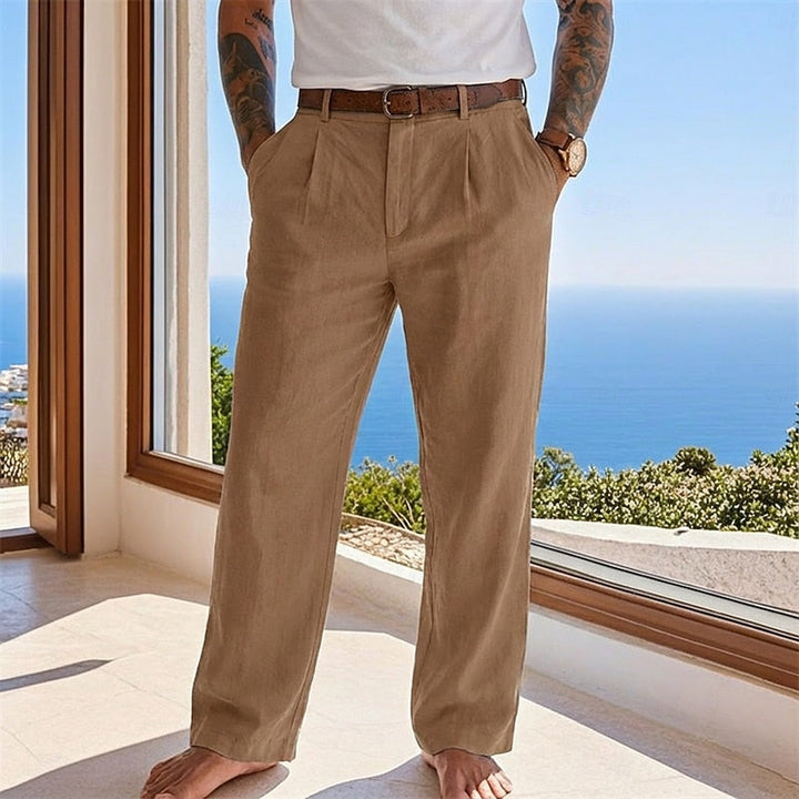 Herr Relaxad Sommarpants in brun, Klassisk Stil
