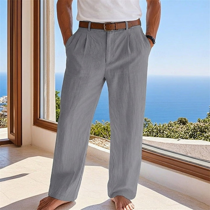 Herr Relaxad Sommarpants in grå, Klassisk Stil