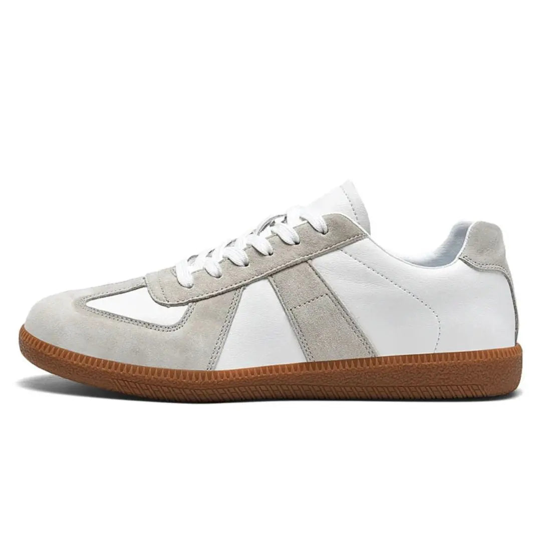 Herr Retro Sneakers - Klassisk Stil för Vardagen - Vit-Grå