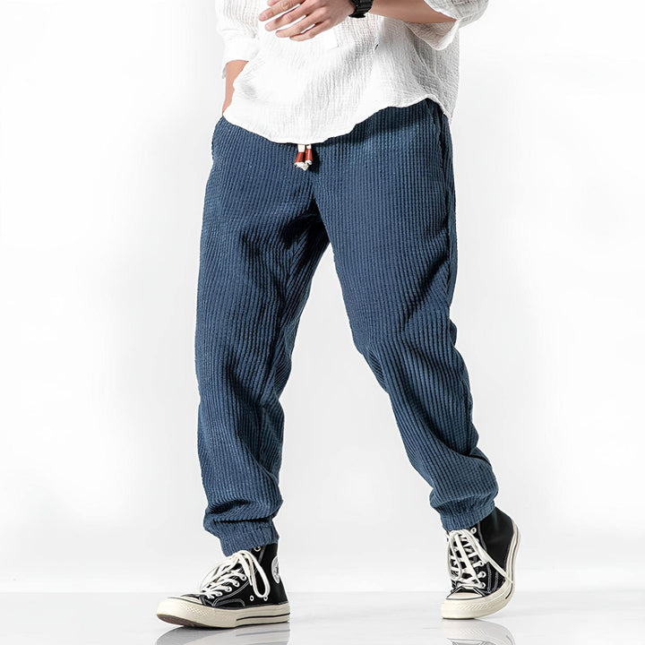 Herr Rippad Bekväm Byxa - Casual Stil - Blå