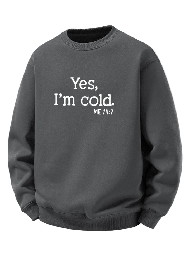 Herr Sherpa Fleece Sweatshirt – Mysig Varm Crew Neck Pullover - Grå
