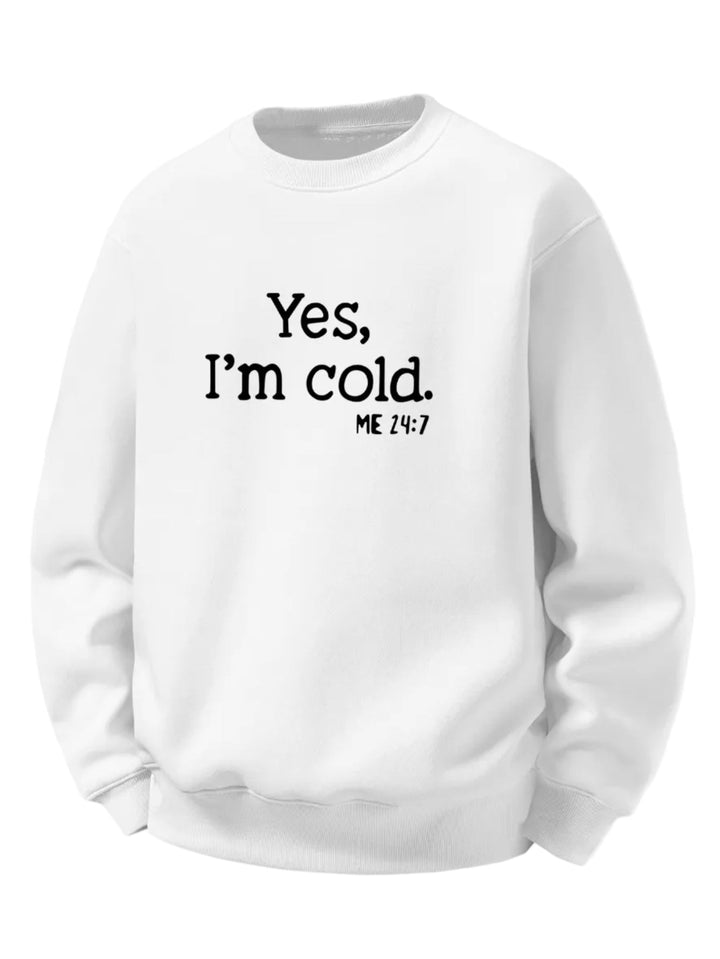 Herr Sherpa Fleece Sweatshirt – Mysig Varm Crew Neck Pullover - Vit
