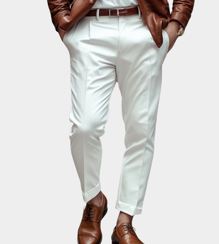Herr Slim Chinos - Modernt snitt - Vit
