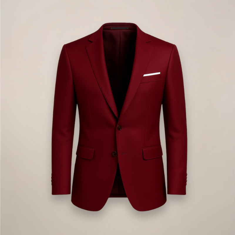 Herr Slim Fit Blazer - Elegant &amp; Modern - Röd