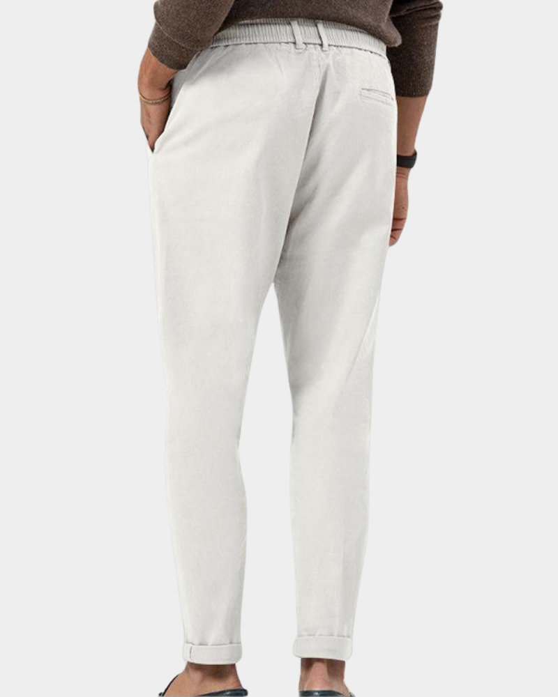 Herr Slim-Fit Bundfältbyxor - Klassisk elegans