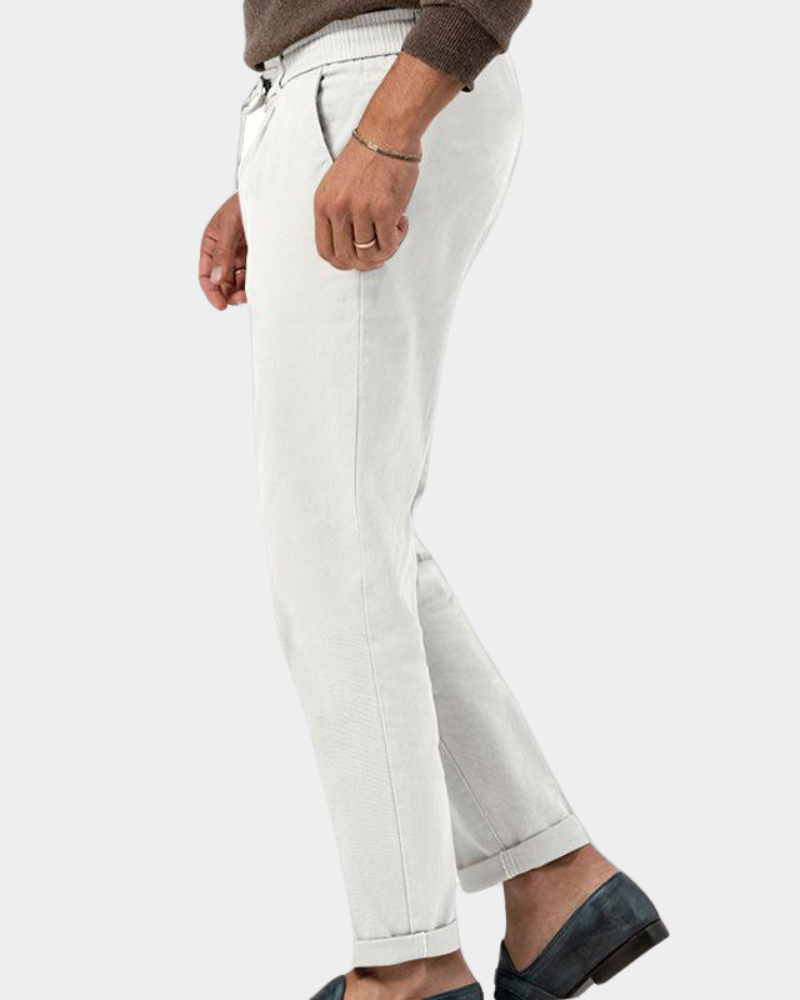 Herr Slim-Fit Bundfältbyxor - Klassisk elegans