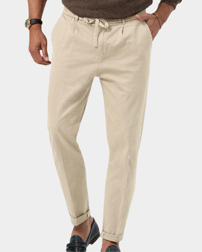 Herr Slim-Fit Bundfältbyxor - Klassisk elegans