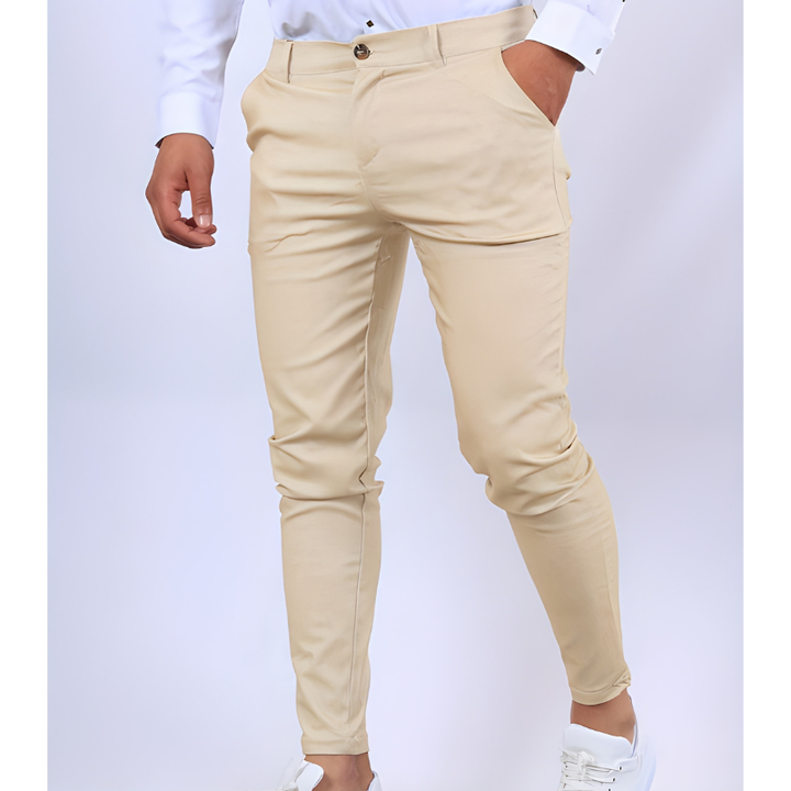 Herr Slim Fit Byxor - Formell &amp; Casual - Aprikos