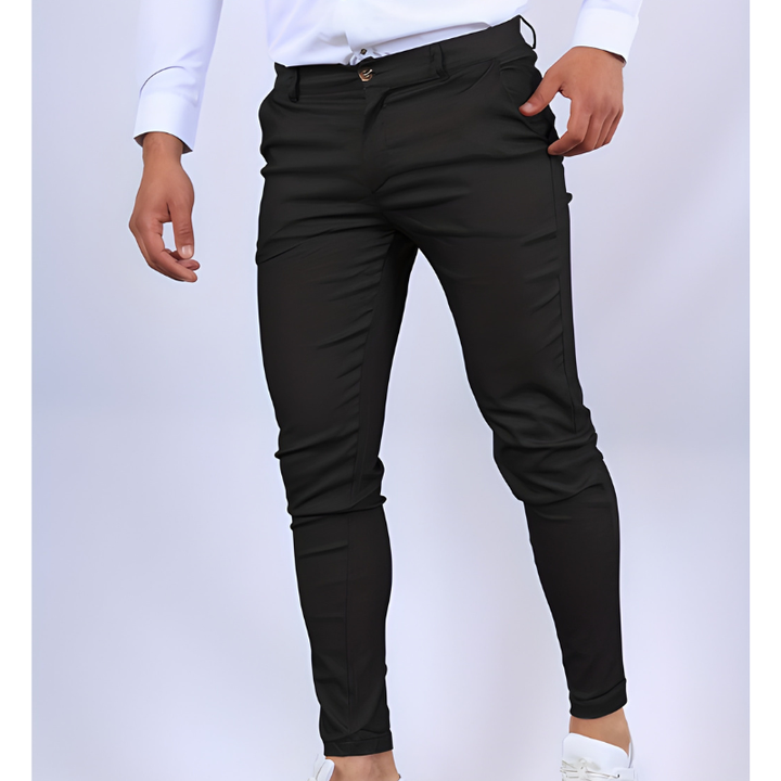Herr Slim Fit Byxor - Formell &amp; Casual - Svart 2