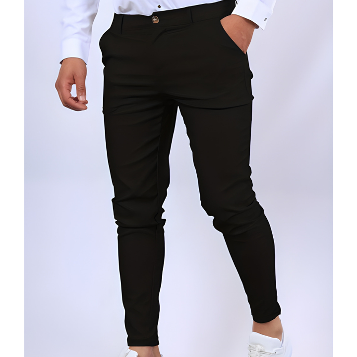 Herr Slim Fit Byxor - Formell &amp; Casual - Svart