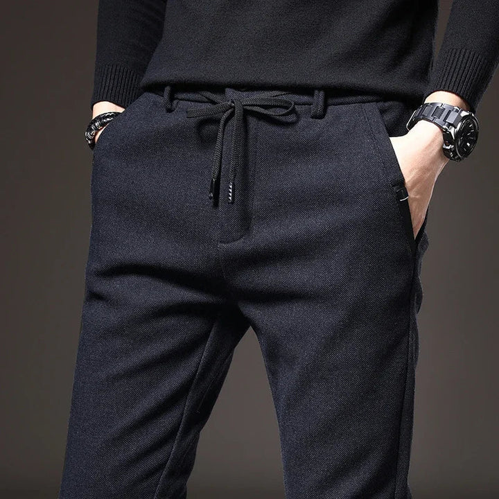 Herr Slim Fit Byxor - Stretch &amp; Komfort - Blå
