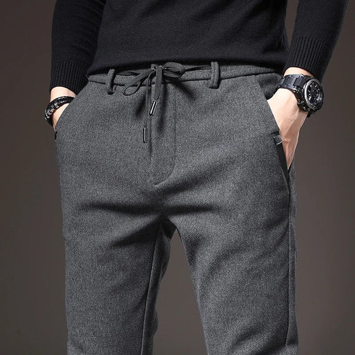 Herr Slim Fit Byxor - Stretch &amp; Komfort - Grå