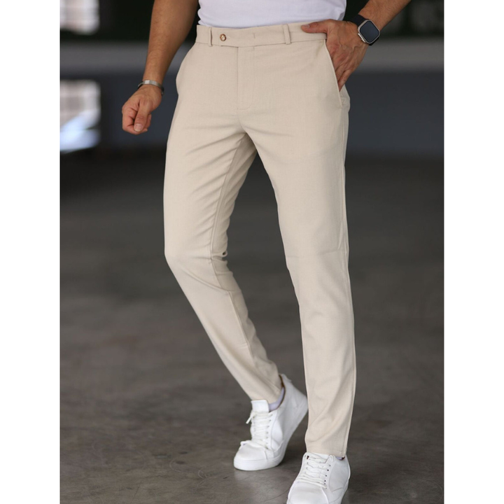 Herr Slim Fit Chino - Bekväm &amp; Tidlös - Beige