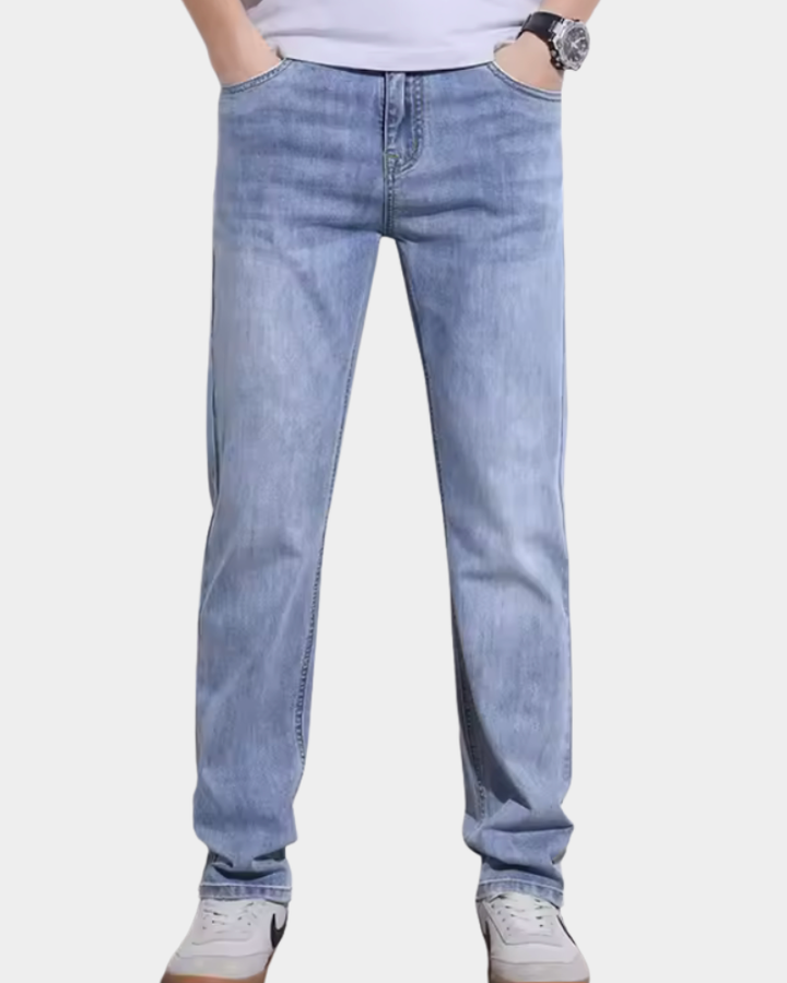 Herr Slim Fit Jeans - Moderna Smalare Sömmar - Blå